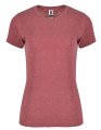 Dames T-shirt FOX Roly CA6661 heather garnet red